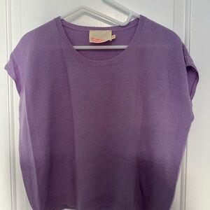 Purple Short Sleeve 100% Sweater
